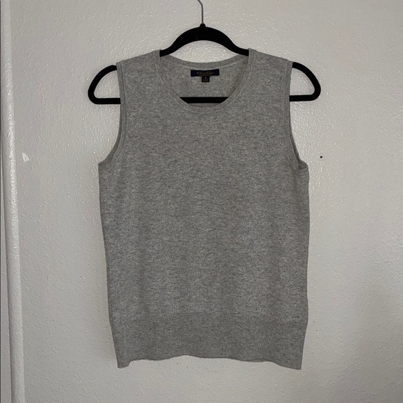 Brooks Brothers Jackets & Blazers - Brooks Brothers Light Gray Cashmere Sweater Vest round neck